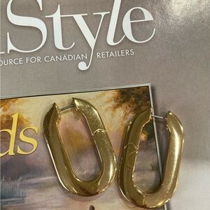 Jenny Bird Gold U-Link Hoop Earrings